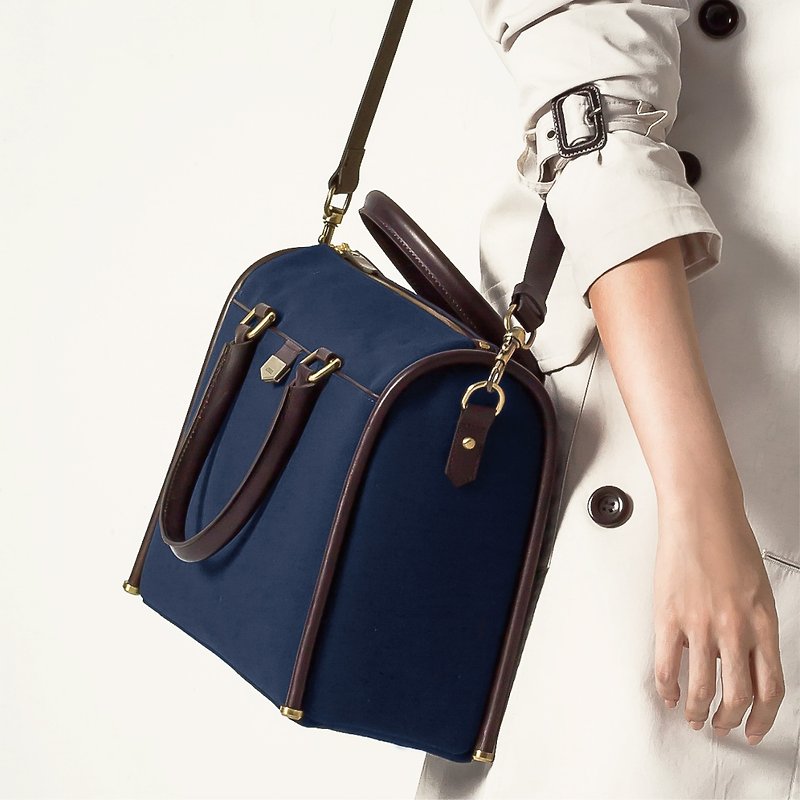 【ADOLE】凯旋门手提包-海军蓝 - 手提包/手提袋 - 其他材质 蓝色