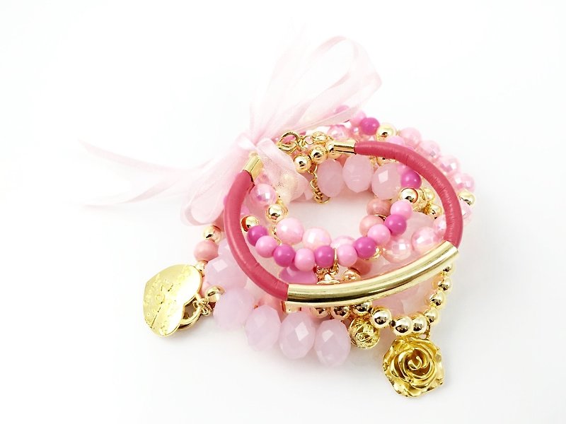 粉色圣诞组合-限量款 - 手链/手环 - 其他材质 粉红色