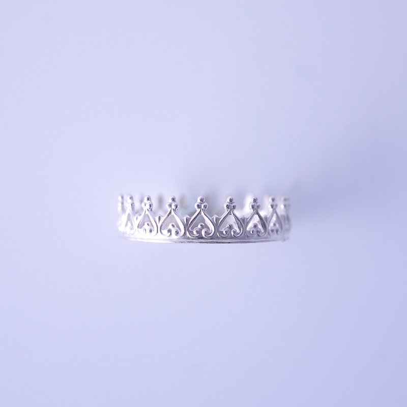 圣诞节-纯银 公主皇冠戒指 Choccy by SHIH18 - 戒指 - 其他金属 灰色