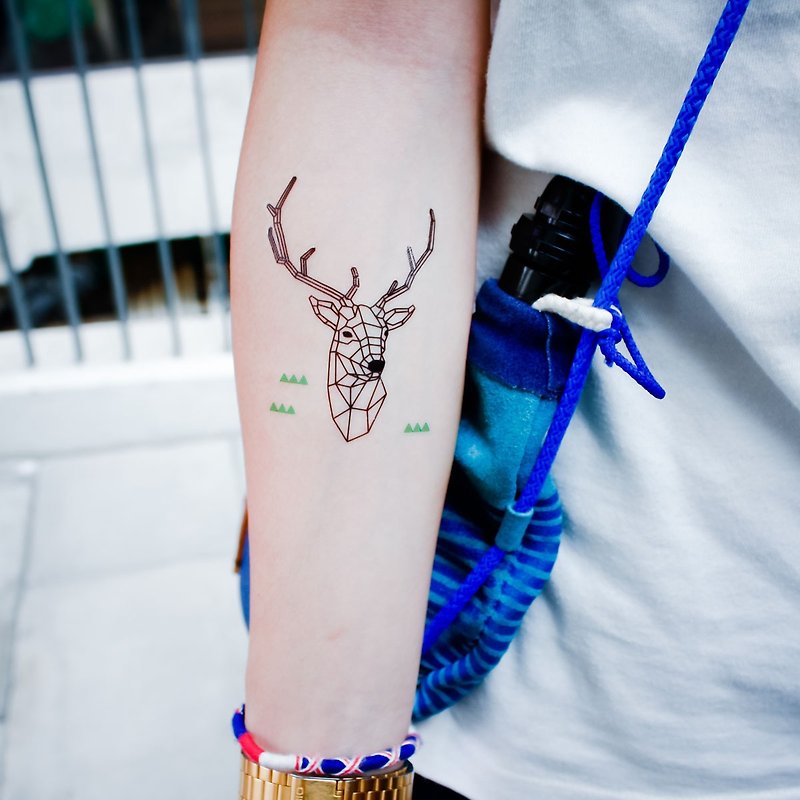 刺青纹身贴纸 - 几何动物 结构主义 Surprise Tattoos - 纹身贴 - 纸 多色