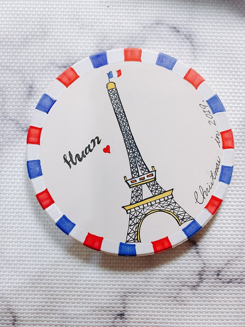 【定制化】手绘巴黎铁塔吸水杯垫 - 其他 - 其他材质 多色