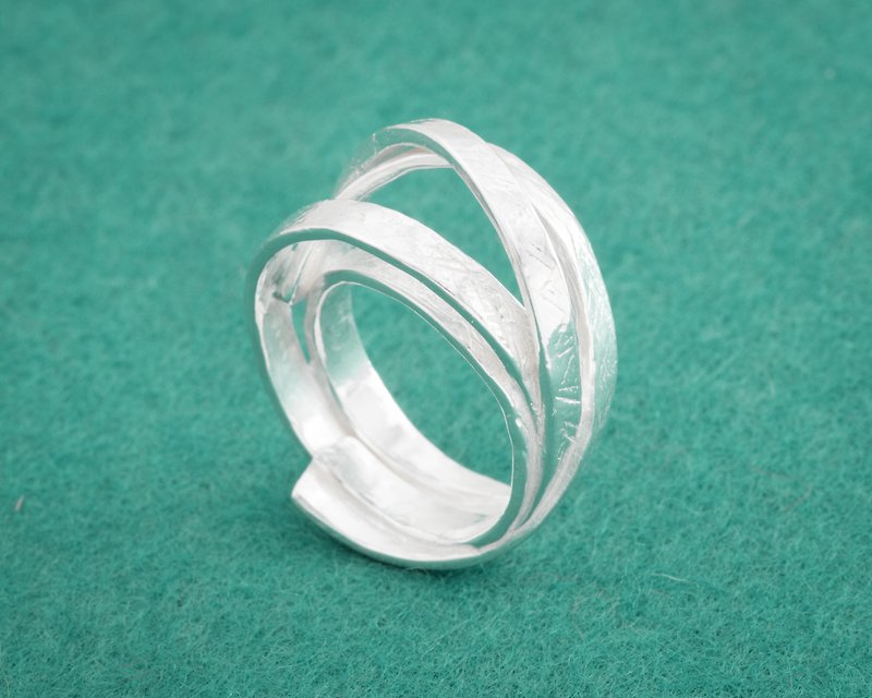 ペーパーチェーン フリーサイズ リング - 戒指 - 其他金属 银色