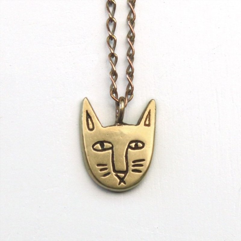 猫咪 黄铜 项链 - 项链 - 其他金属 金色