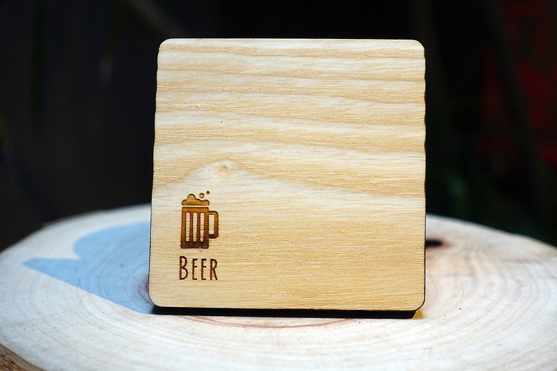 【eyeDesign看见设计】一杯一垫-‘BEER’ - 杯垫 - 木头 