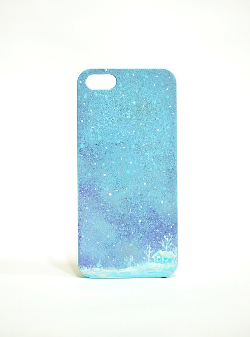 【Snow Night－手绘系列】iPhone 定制化手机壳 - 手机壳/手机套 - 塑料 蓝色