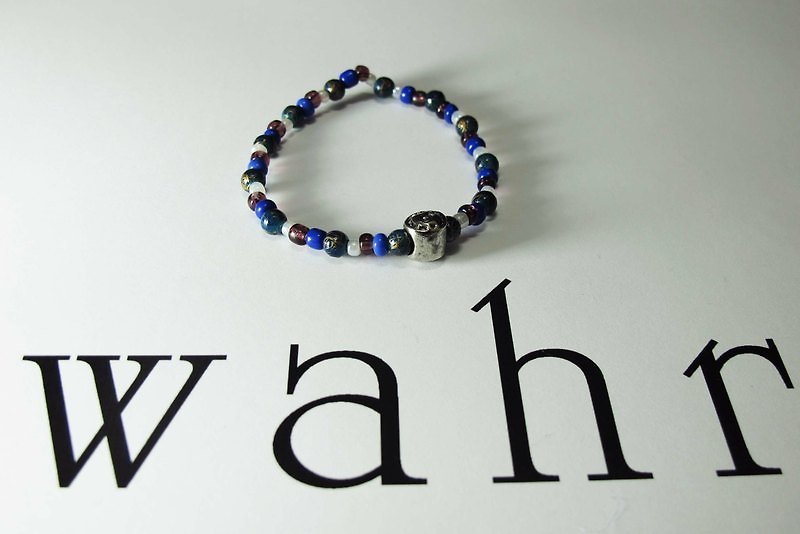 【Wahr】蓝色圆方手炼 - 手链/手环 - 其他材质 蓝色