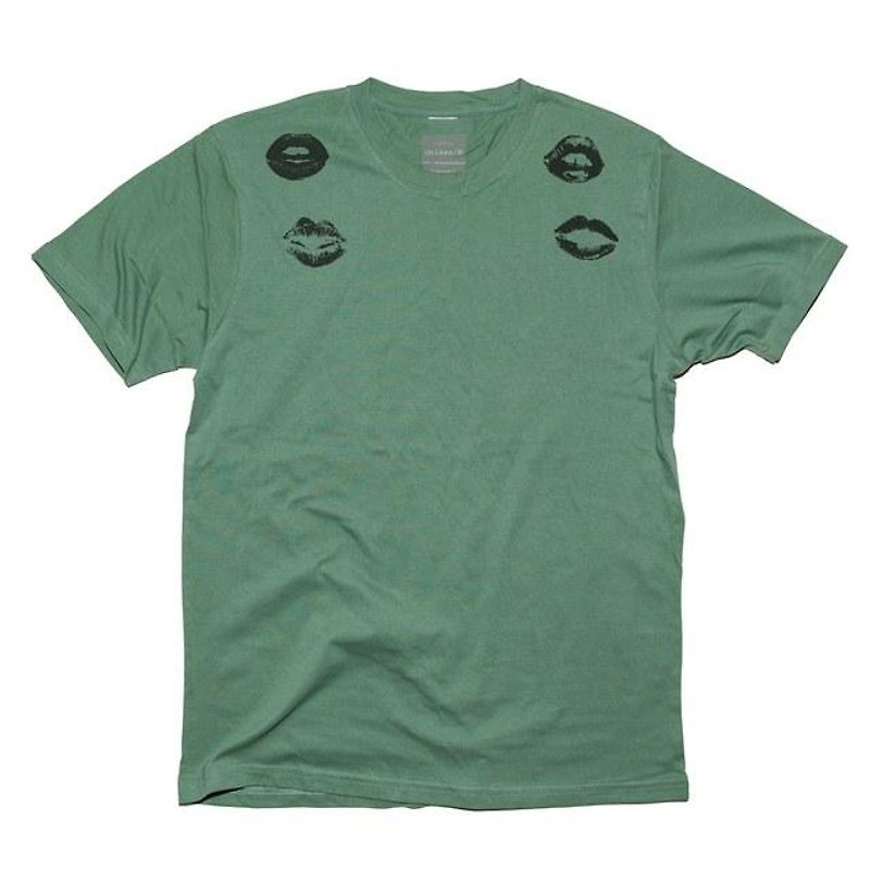 キスマーク　唇マークデザイン TシャツTcollector - 男装上衣/T 恤 - 棉．麻 绿色