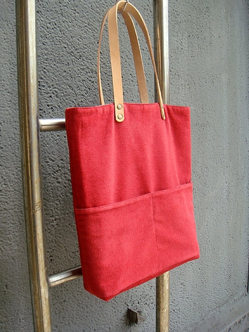 樱桃红口袋包 - 侧背包/斜挎包 - 其他材质 