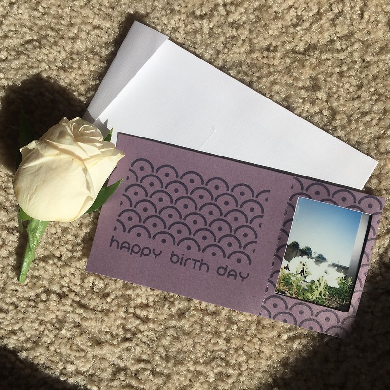 Pin cards - Zen 拍立得相框卡片‘ 2张以上包邮喔！（含）’ - 卡片/明信片 - 纸 紫色