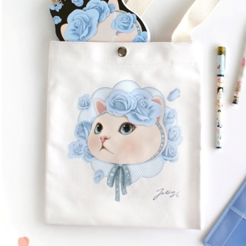 JETOY,Choo Choo 甜蜜猫轻松肩背袋_Blue rose (J1408704) - 侧背包/斜挎包 - 其他材质 多色