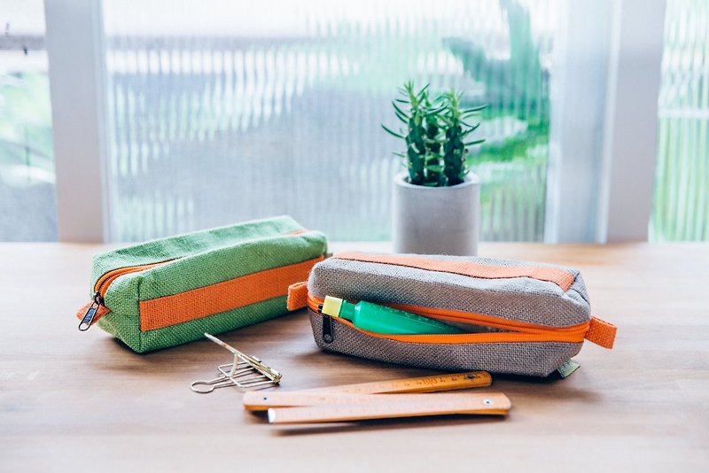 不止装笔的 潮麻包 环保袋 - 铅笔盒/笔袋 - 棉．麻 绿色