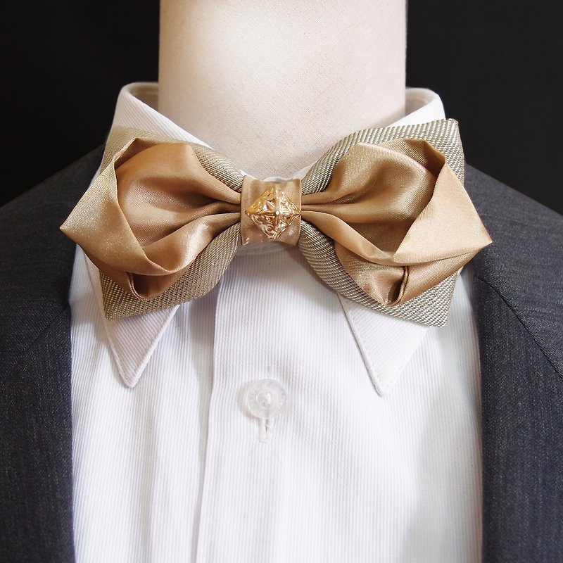 典雅金色领结bowtie - 领带/领带夹 - 其他材质 金色