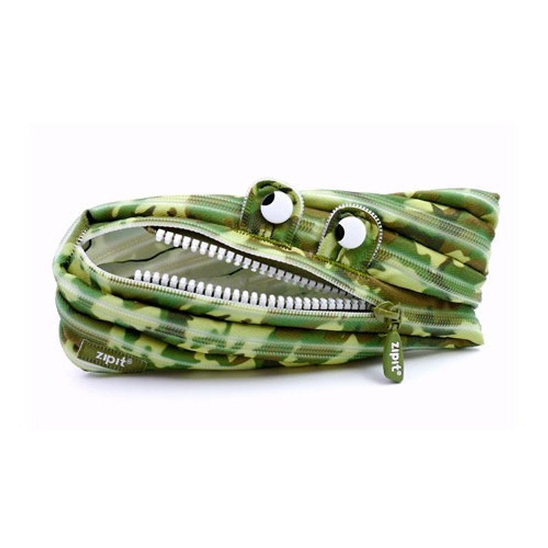 Zipit 怪兽拉链包迷彩系列(中)-迷彩绿 - 化妆包/杂物包 - 其他材质 绿色