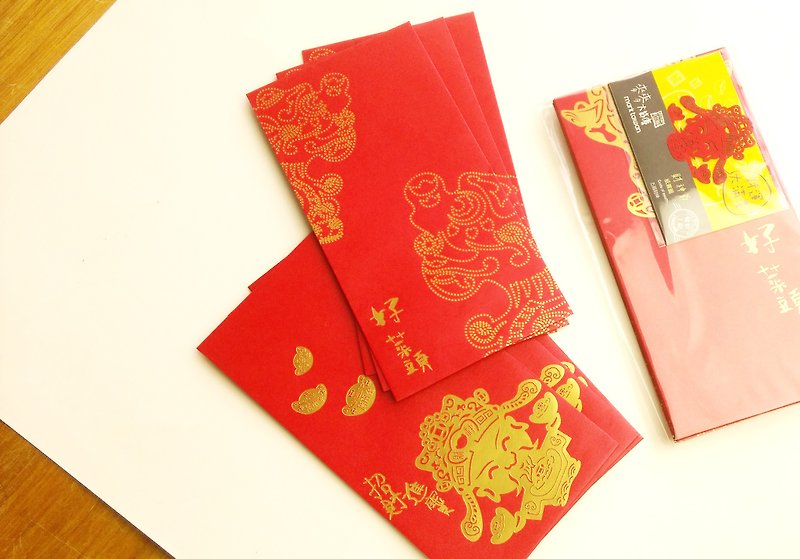 MARK TAIWAN 麦麦大节庆-火旺红包袋6入 - 红包/春联 - 纸 红色