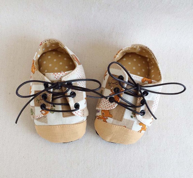 Va手工童鞋系列 童话系小鹿布鞋 - 童装鞋 - 其他材质 橘色