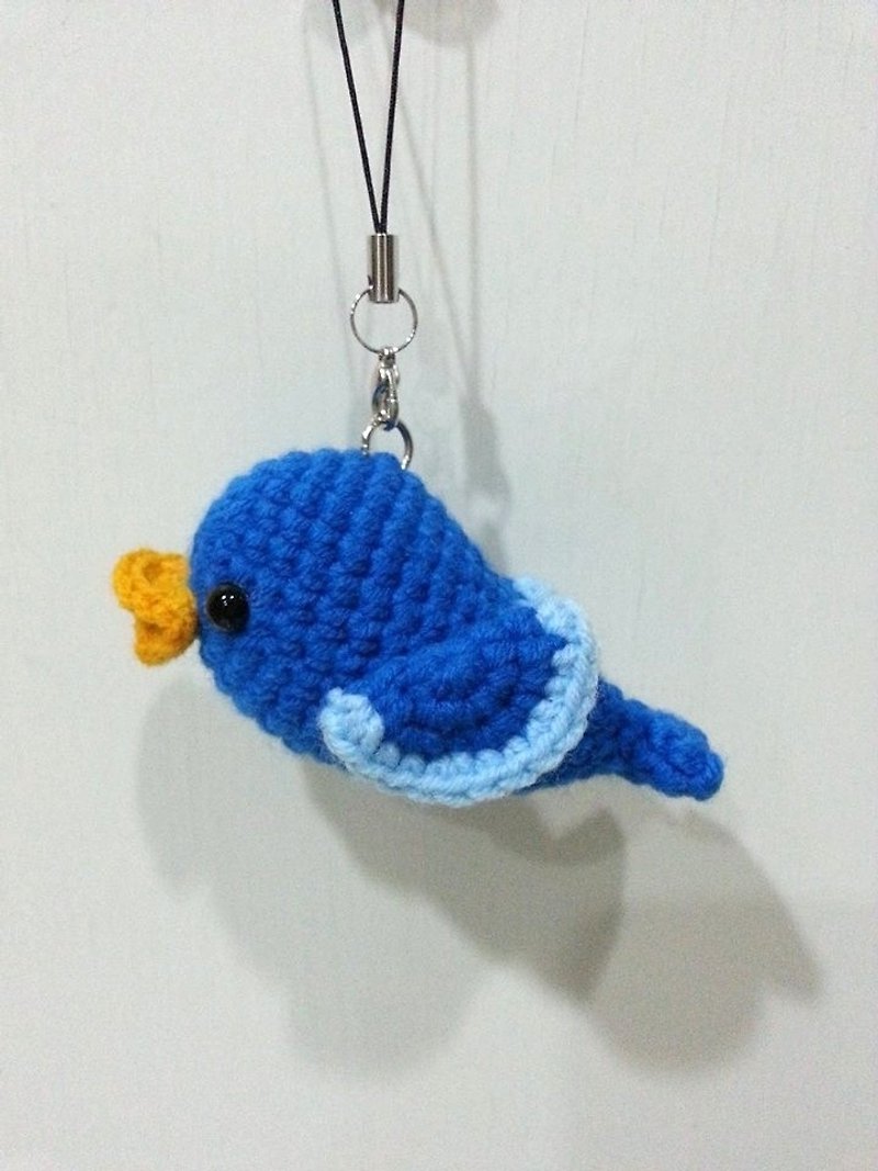 【Knitting】传幸鸟-青鸟 - 吊饰 - 其他材质 蓝色
