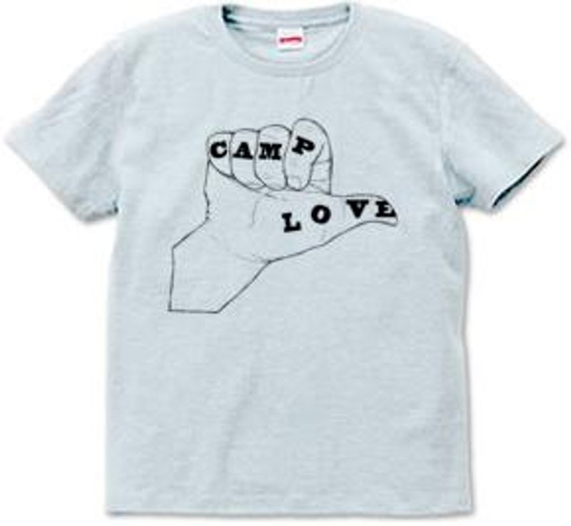 CAMP LOVE（T-shirt 6.2oz ash） - 男装上衣/T 恤 - 其他材质 灰色