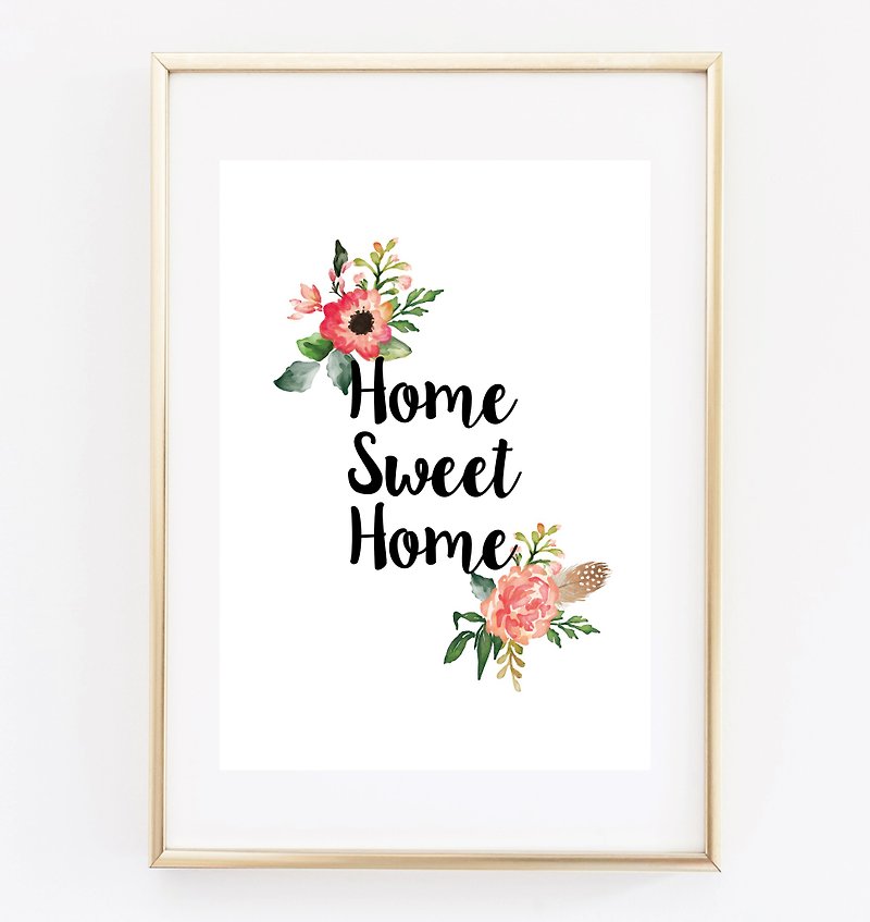 home sweet home(1) 可定制化 挂画 海报 - 墙贴/壁贴 - 纸 