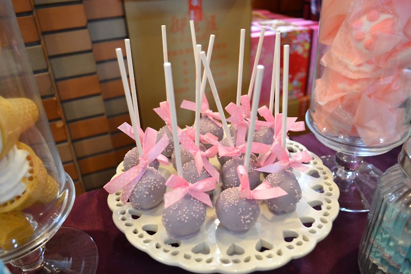 【凡尔赛蛋糕棒棒糖】 婚礼布置 创意 生日礼物 婚礼小物 - 咸派/甜派 - 新鲜食材 紫色