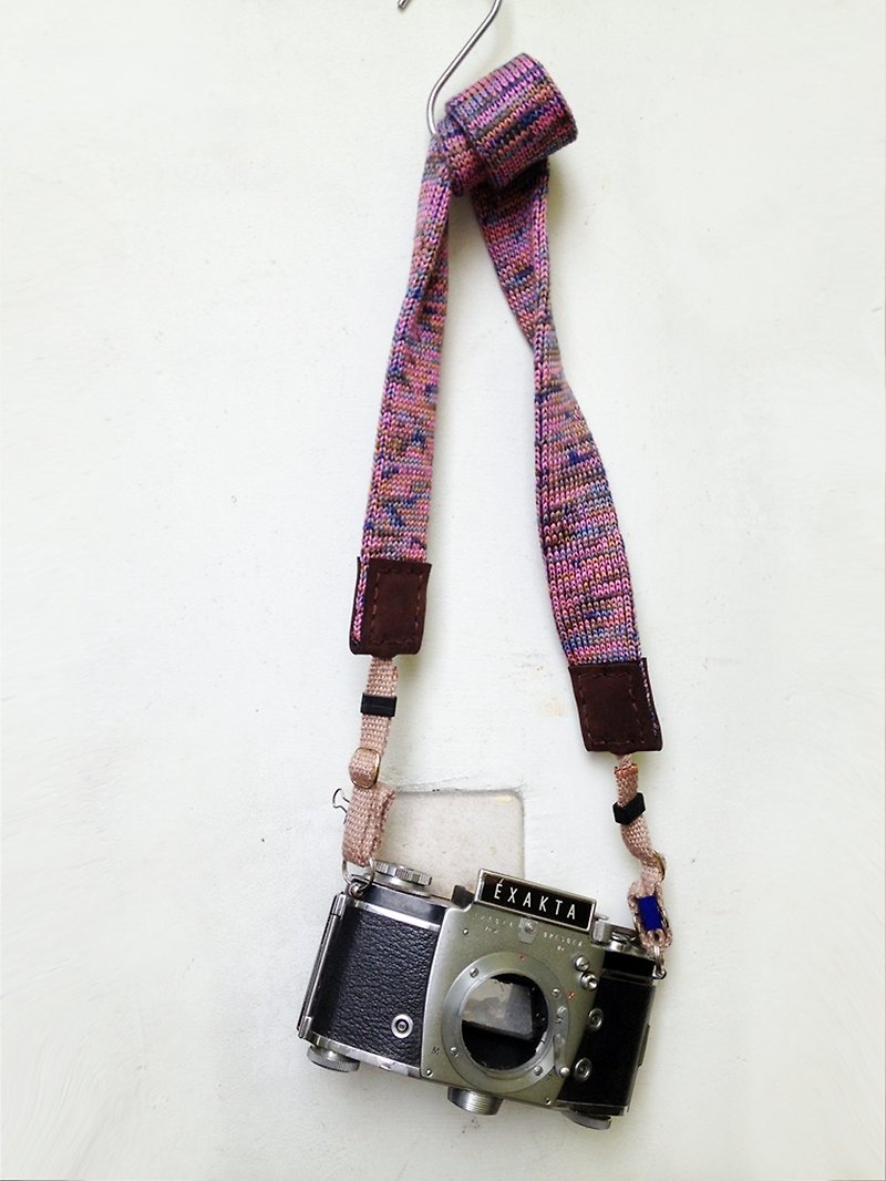 【endorphin】手工相机背带 多彩特多龙织带系列 - 相机背带/脚架 - 其他材质 粉红色