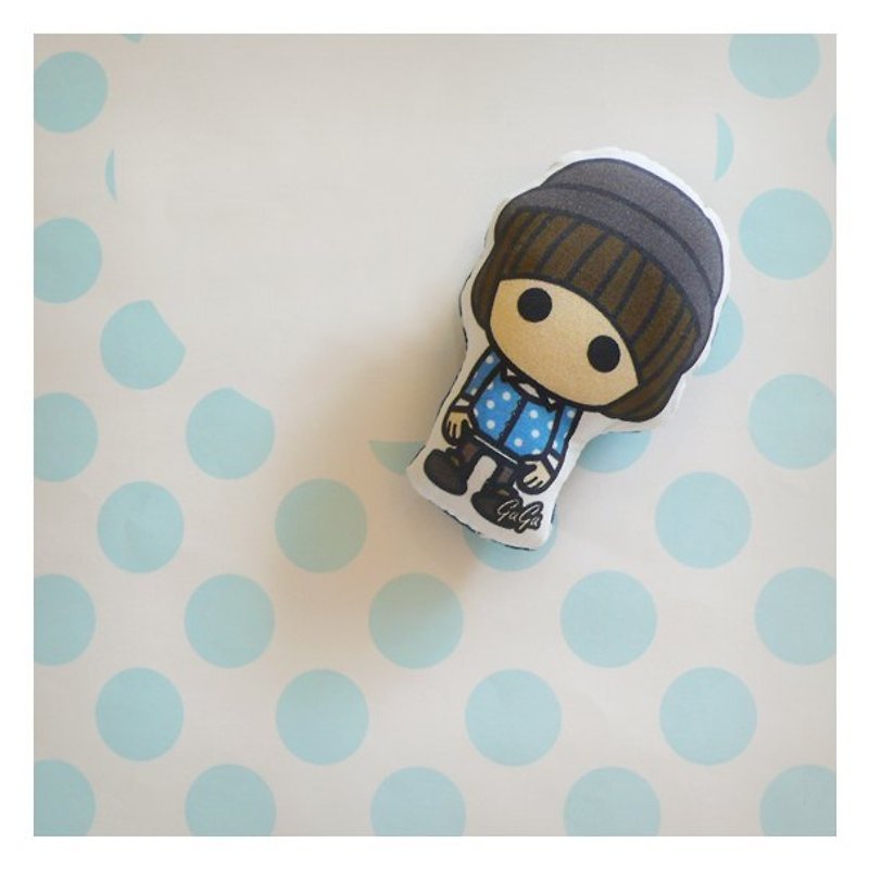 好朋友娃♡磁铁 ((momo))☌蓝点点针织再来顶帽子 - 冰箱贴/磁贴 - 其他材质 蓝色