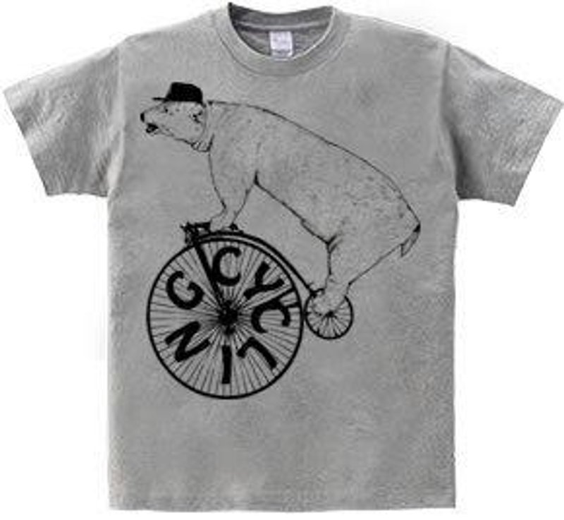 CYCLING BEAR（T-shirt 5.6oz　gray） - 女装 T 恤 - 其他材质 