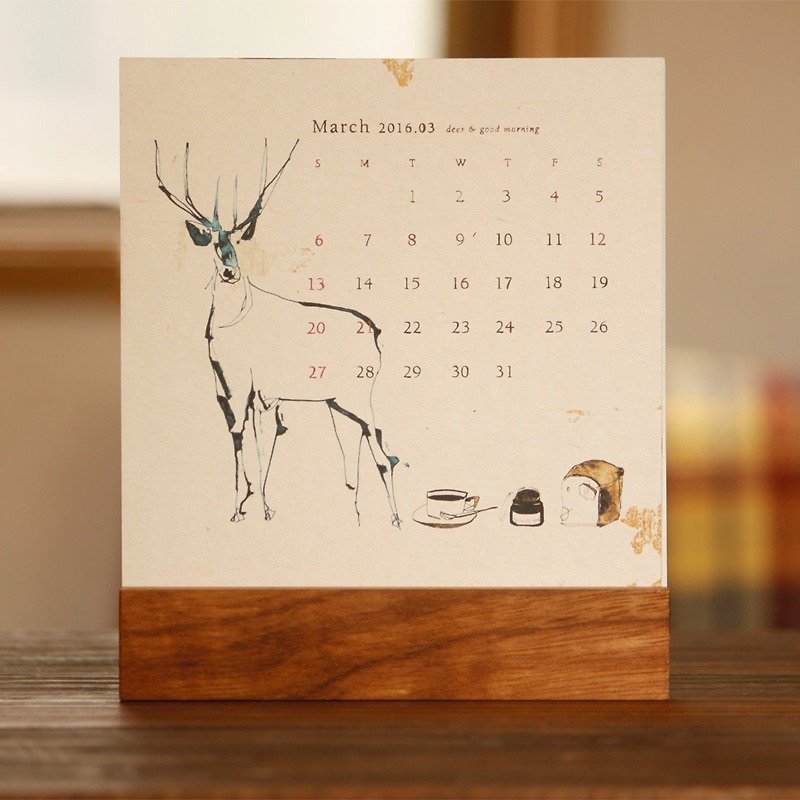 Jun Sasaki　Desk Calendar 2016 - 年历/台历 - 纸 白色