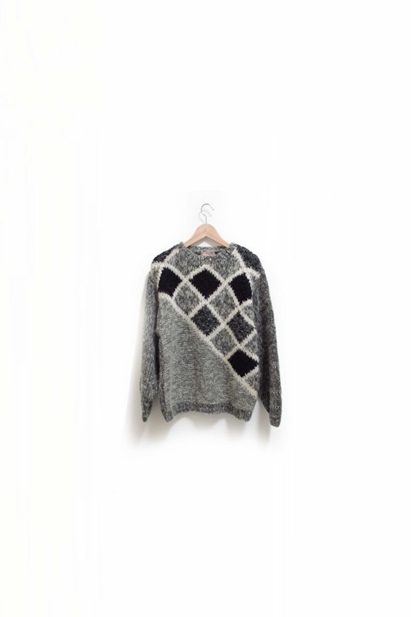 【Wahr】格子毛衣 - 女装针织衫/毛衣 - 其他材质 灰色