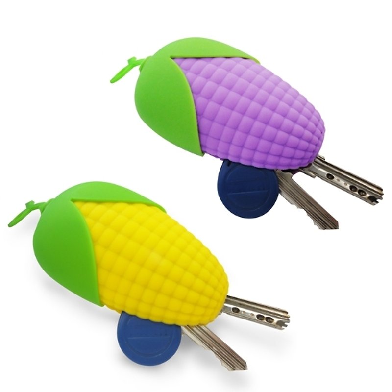 Kalo 卡乐创意 玉米造型硅胶钥匙包 钥匙圈 交换礼物 - 钥匙链/钥匙包 - 硅胶 黄色