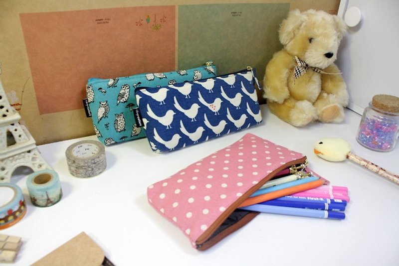 【花布恋Fabric Series】扁型笔袋/收纳包 - 铅笔盒/笔袋 - 棉．麻 多色