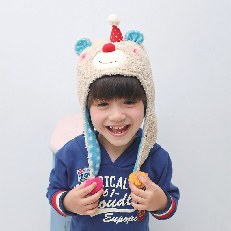 《Balloon》小童造型帽-宝贝熊 - 帽子 - 其他材质 蓝色