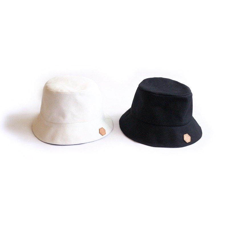 JOJA│ 纯黑-单面渔夫帽 VS 牛奶白x天蓝-双面渔夫帽 *限量组合价* - 帽子 - 其他材质 白色