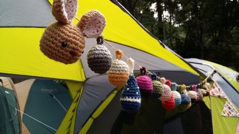 露营毛线球 生日派对 婚礼布置 森林小兔 儿童房 墙面布置 - 墙贴/壁贴 - 聚酯纤维 多色