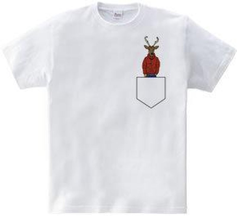 deer pocket c（5.6oz） - 男装上衣/T 恤 - 其他材质 