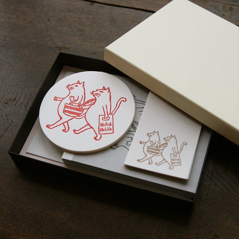 猫BOXギフトセット - 卡片/明信片 - 纸 红色