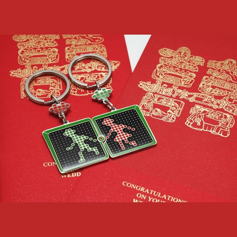 ‘生日/情人/圣诞礼物/特价组合’婚礼祝福组-3：喜事成双礼金袋、Perfect Together钥匙圈-小绿人与小红人 - 其他 - 纸 