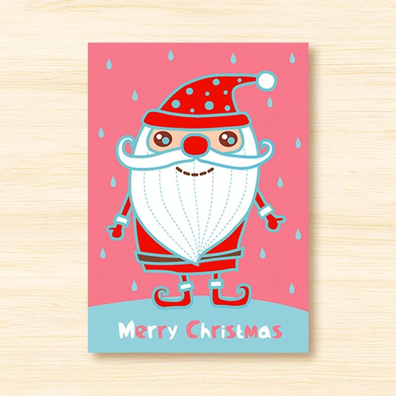 明信片 _ 草莓圣诞老人 ... 圣诞卡、圣诞节 - 卡片/明信片 - 纸 红色