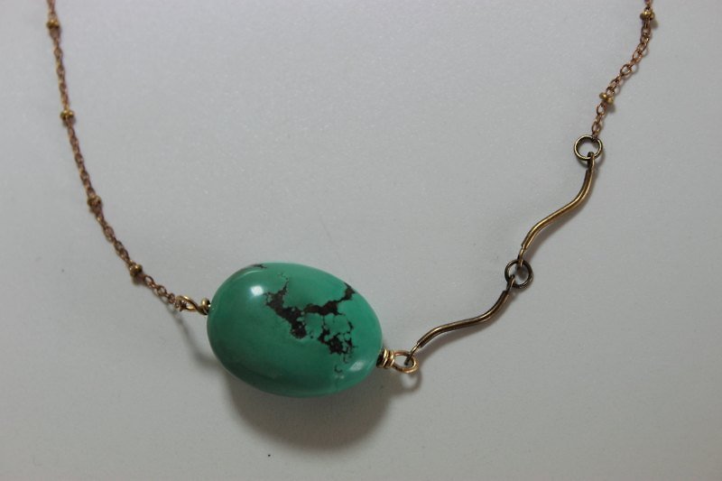 天然绿松石项链 - 项链 - 宝石 绿色