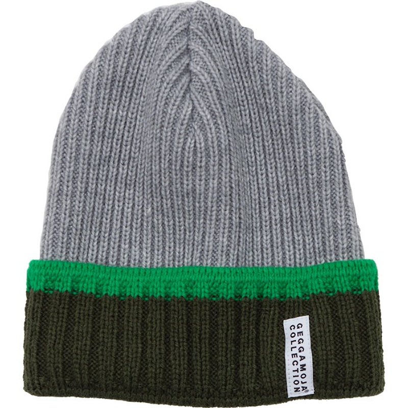 【瑞典制】有机棉羊毛编织防寒反折帽绿色 2Y-6Y - 围嘴/口水巾 - 棉．麻 