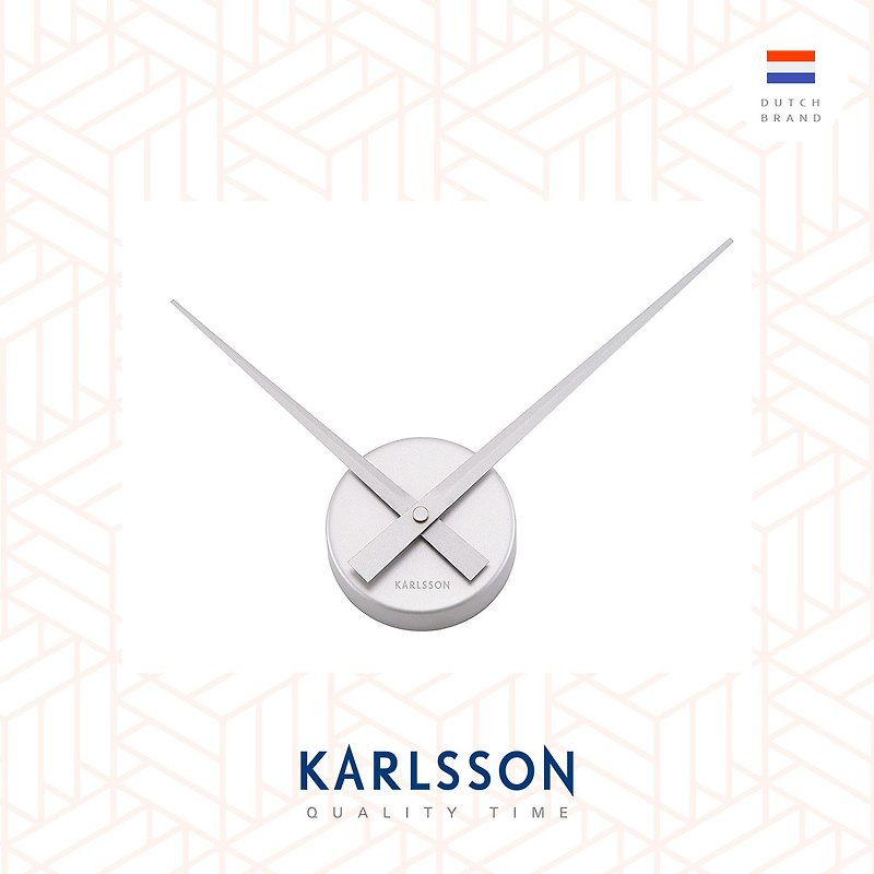 荷兰Karlsson L.B.T. Mini wall clock 银色 设计师时钟 - 时钟/闹钟 - 其他金属 灰色