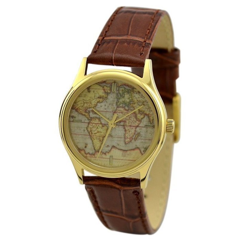 女庄古地图手表 (世界1) - 女表 - 其他金属 金色