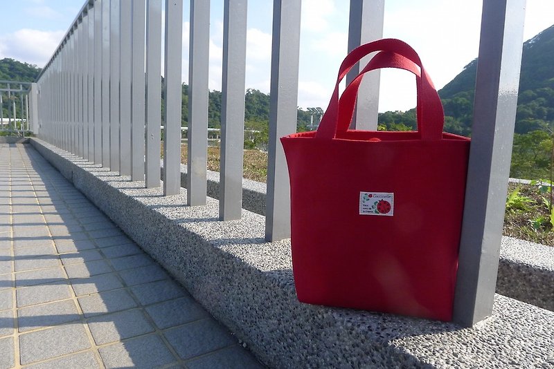 | •R• | 调色板手提袋/便当袋/万用袋 | 束口式 | 日本瓢虫布标 | 红 - 手提包/手提袋 - 其他材质 