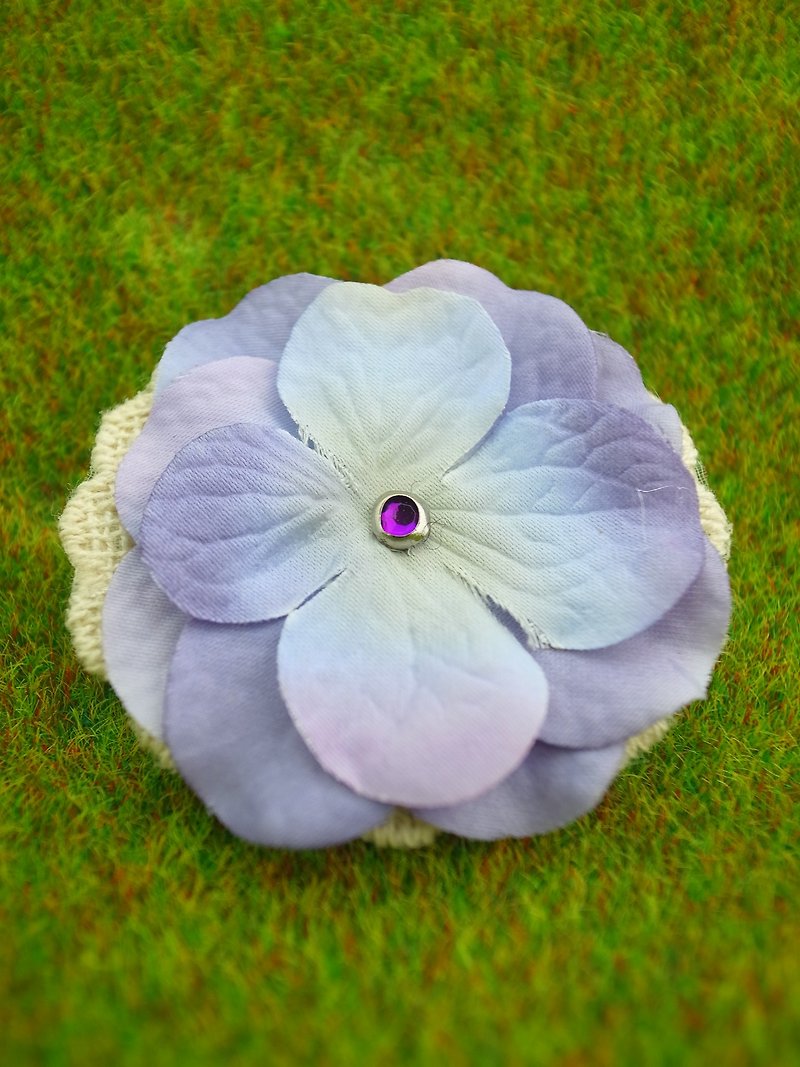 《花园系列》深紫色小花胸针 - 胸针 - 其他材质 紫色