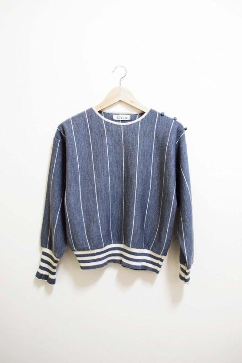 【Wahr】维纳斯线条薄衫 - 女装针织衫/毛衣 - 其他材质 蓝色