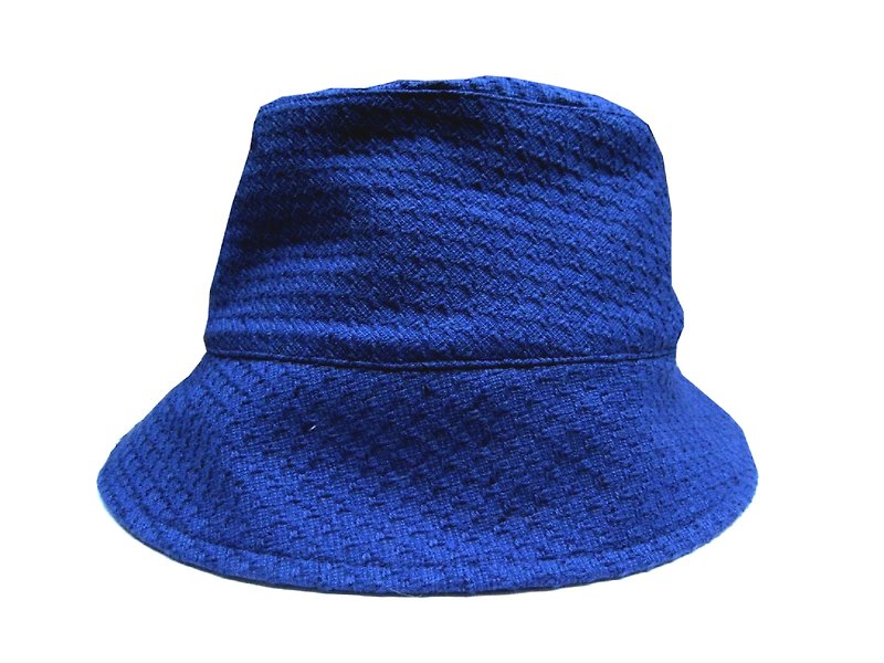 MaryWil百搭渔夫帽-质感立体布纹蓝帽 - 帽子 - 其他材质 蓝色