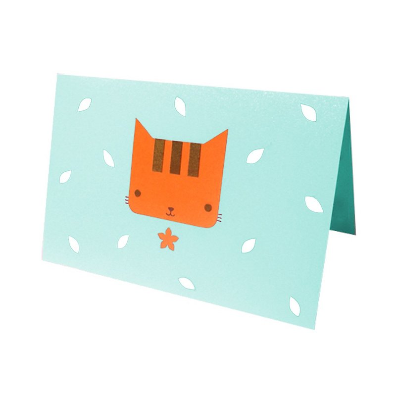 ( 2款供选择 ) 手工卡片 _ 可爱猫咪 ... 万用卡、生日卡、感谢卡 - 卡片/明信片 - 纸 橘色