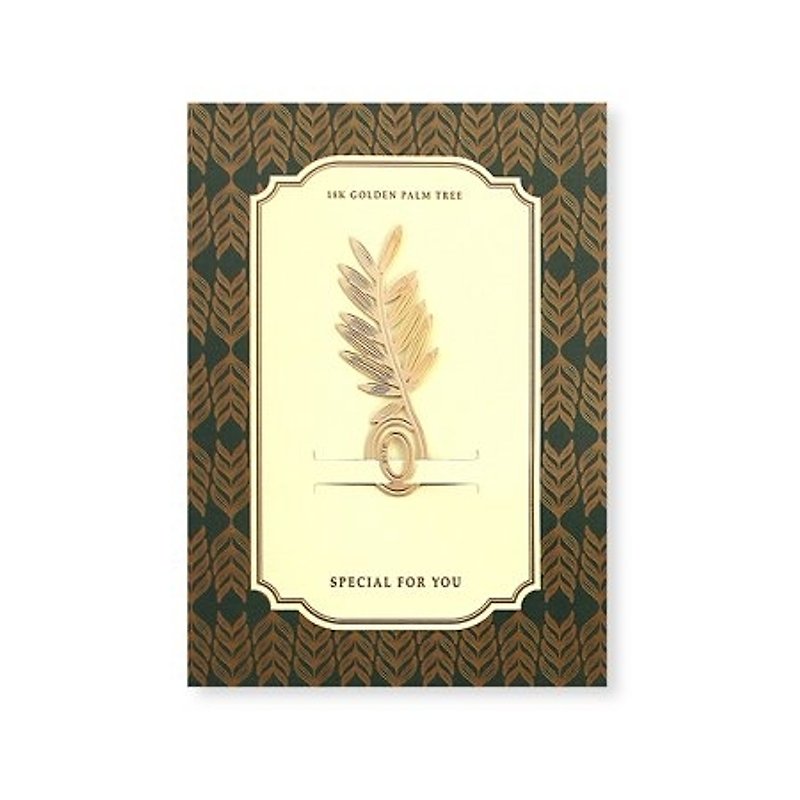 FUNZAKKA-18K金自然系造型书签-棕榈树,BZC24142 - 卡片/明信片 - 纸 绿色