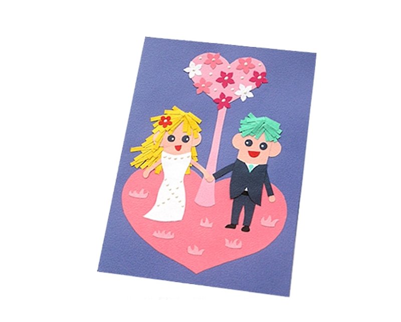 手工卡片：结婚贺卡 - 卡片/明信片 - 纸 紫色