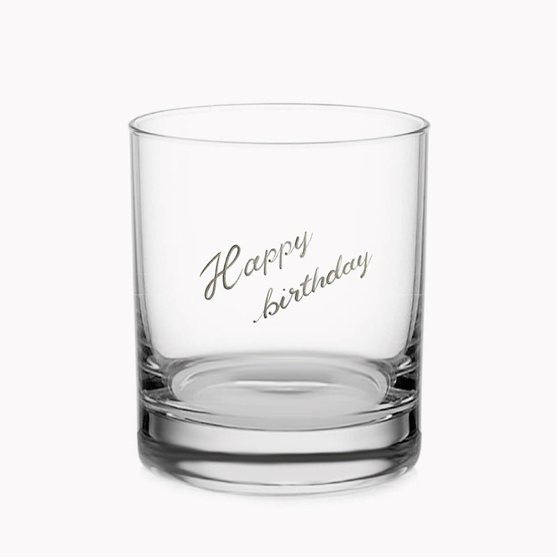 245cc【父亲节定制礼物】厚底威士忌杯刻字酒杯 生日送礼 - 酒杯/酒器 - 玻璃 透明