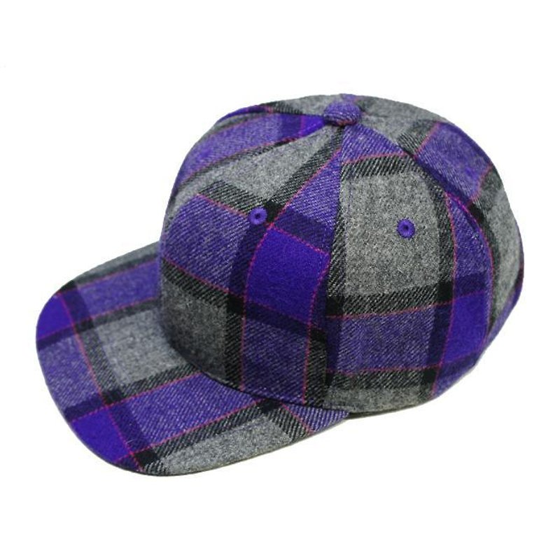 Stone'As 2014 A/W Collection Snapback / 苏格兰 格纹 羊毛 帽子 棒球帽 - 帽子 - 其他材质 紫色